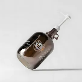 Amber Glass Gallon Pump Bottle 02